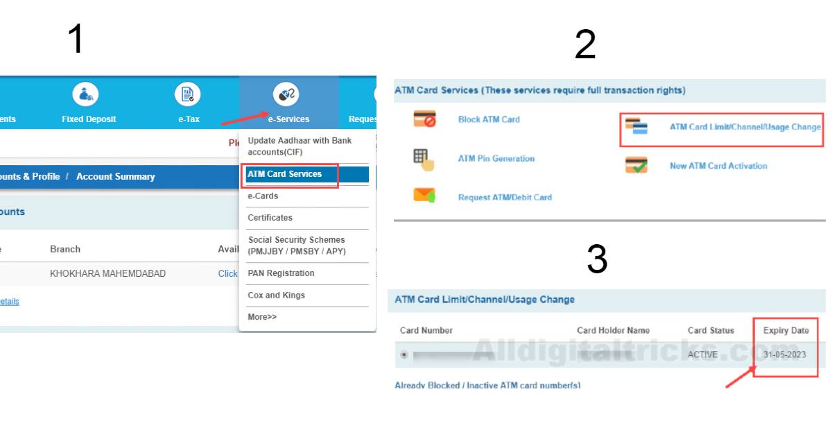 SBI Netbanking ATM Card Services